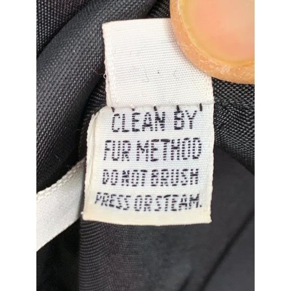 Jacobson's Vintage Faux Fur Zip Jacket Size 14 EUC Hood Black Plush Winter 6404 - Picture 8 of 10